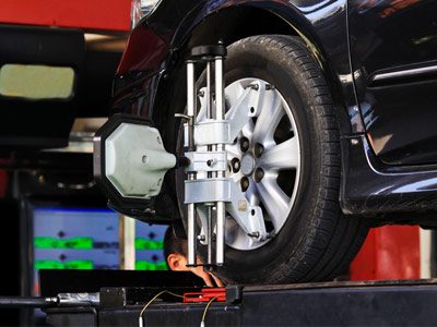 wheel balancing and alignment at Tyrepower