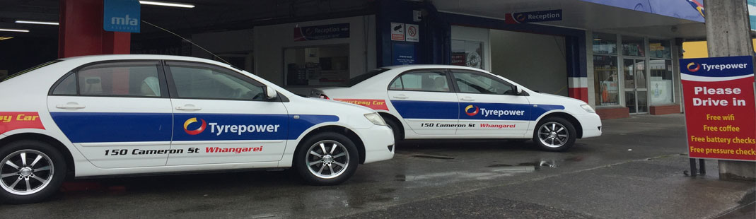 courtesy cars available at Tyrepower Whangarei