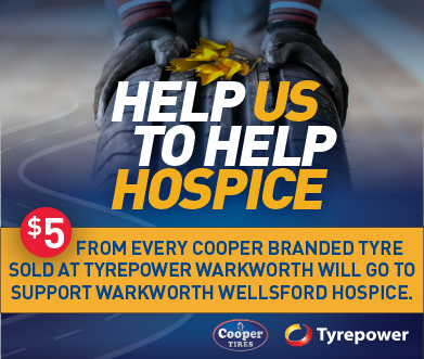 Tyrepower donating $5 from every cooper tyre sold to Support Wellsford Hospice