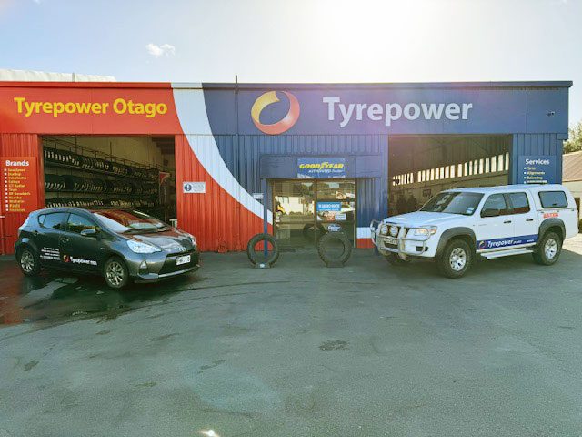 Outside Tyrepower Otago store
