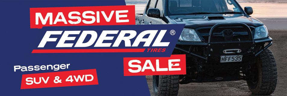Massive Federal Tire sale on SUV and 4WD tyres at Tyrepower