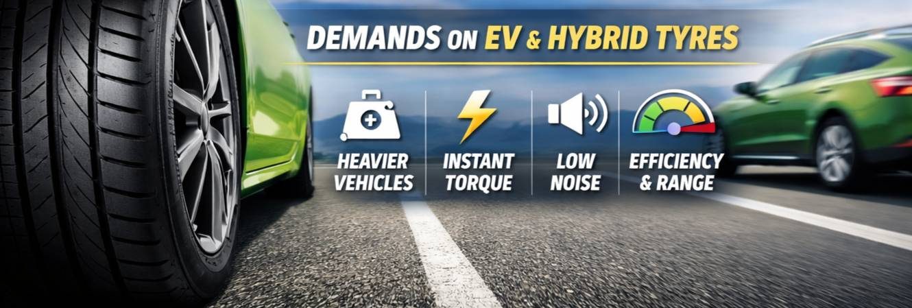 Demands on Electric Vehicle & Hybrid Tyres