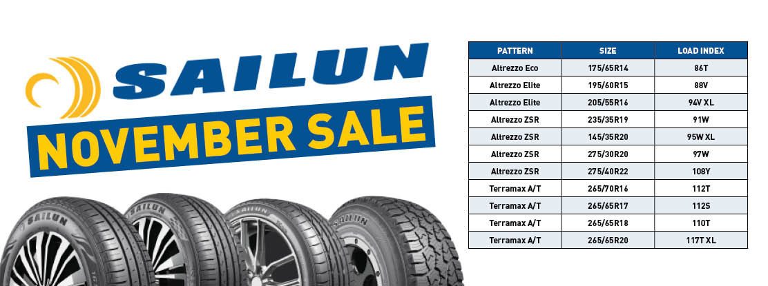 Sailun Tyre Sale NOvember 2023