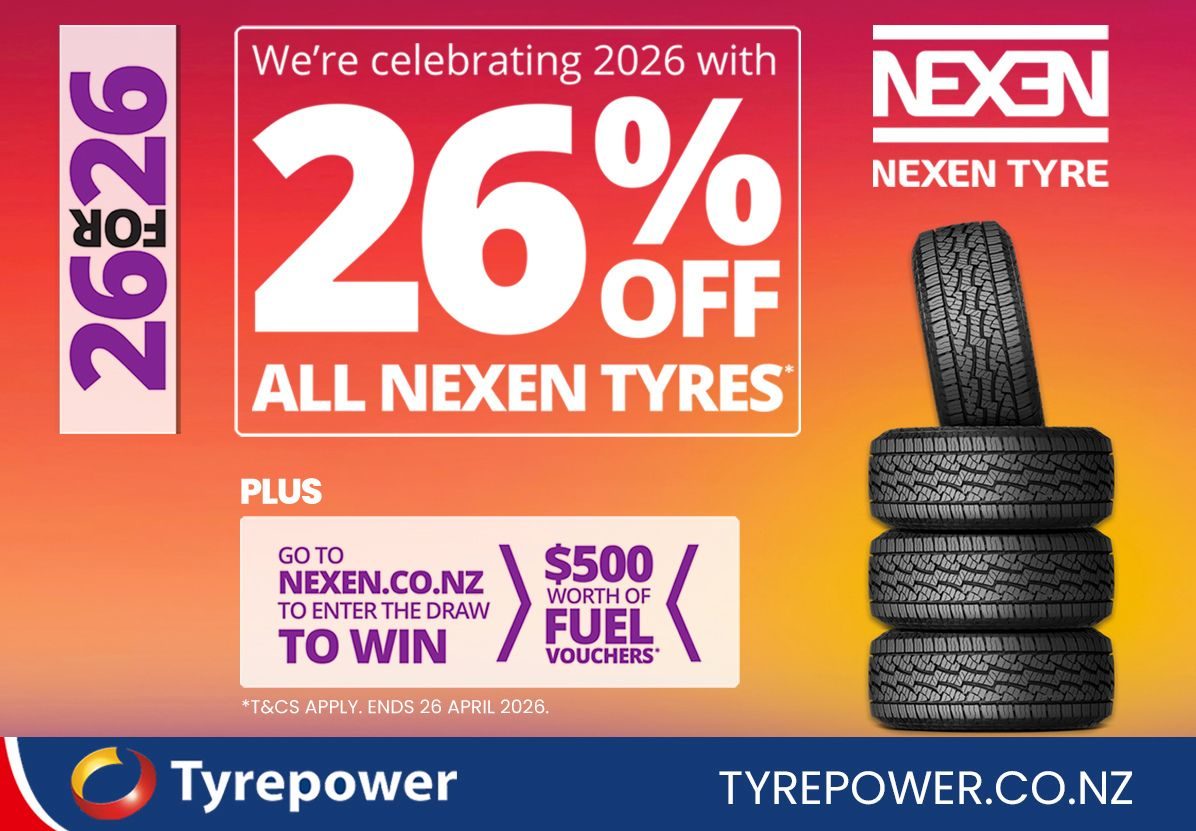 celebrate 2026 with 26% off all Nexen tyres