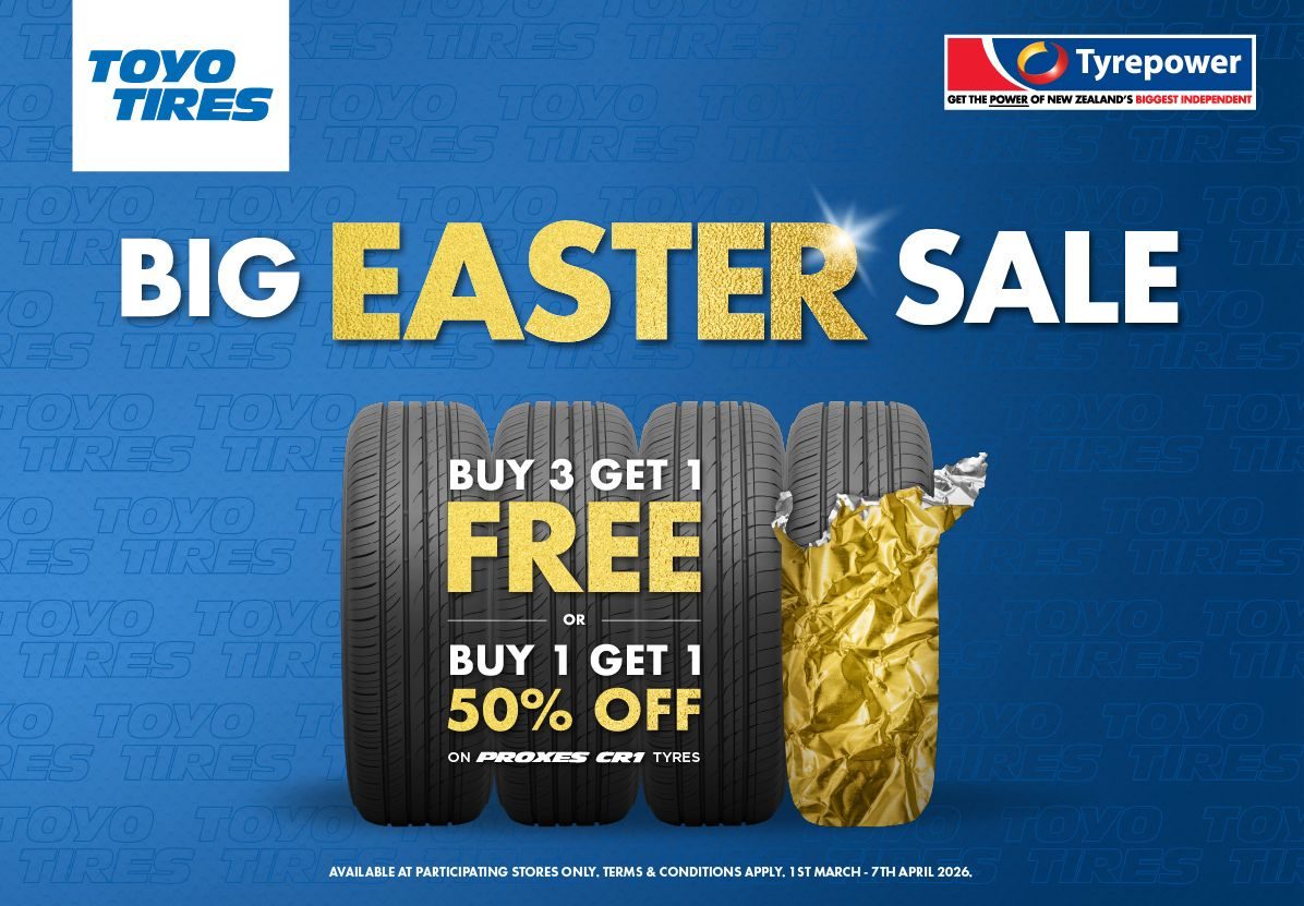 Toyo Tyres Proxes CR1 and CR1 SUV - Buy 3 get one free or Buy 1 get 1 50% off this month at Tyrepower stores