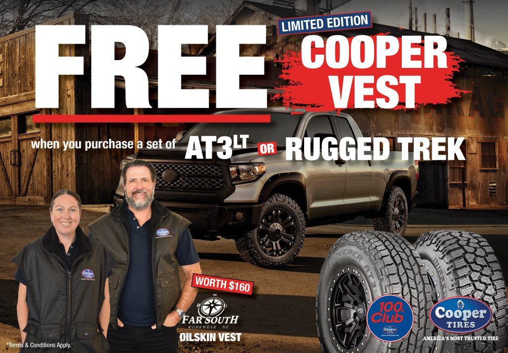Tyrepower Cooper April Promo Free Oilskin Cooper Vest