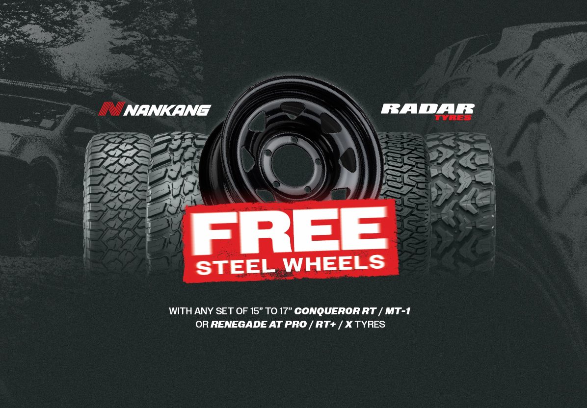 Free Steel Wheels - Radar Promotion