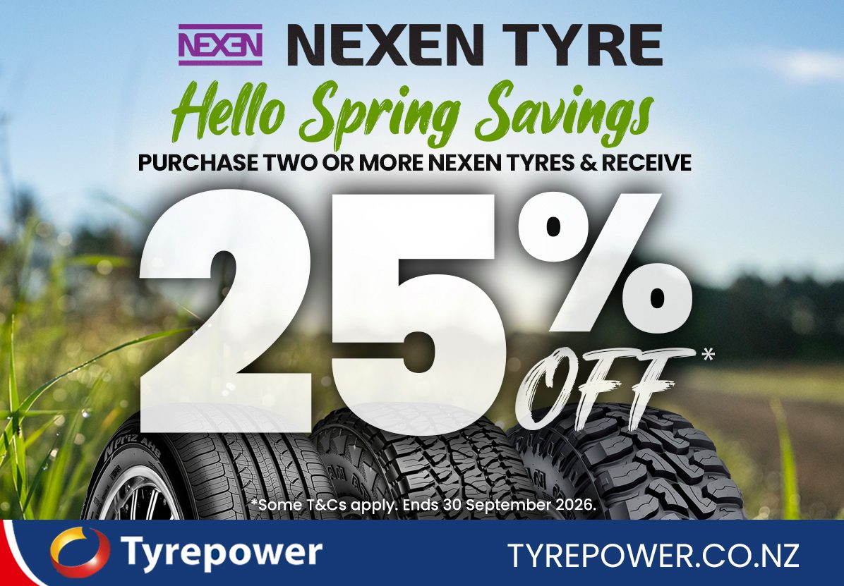 Nexen Tyre promotion - Hello spring savings purchase 2 or more Nexen tyres and get 25% off